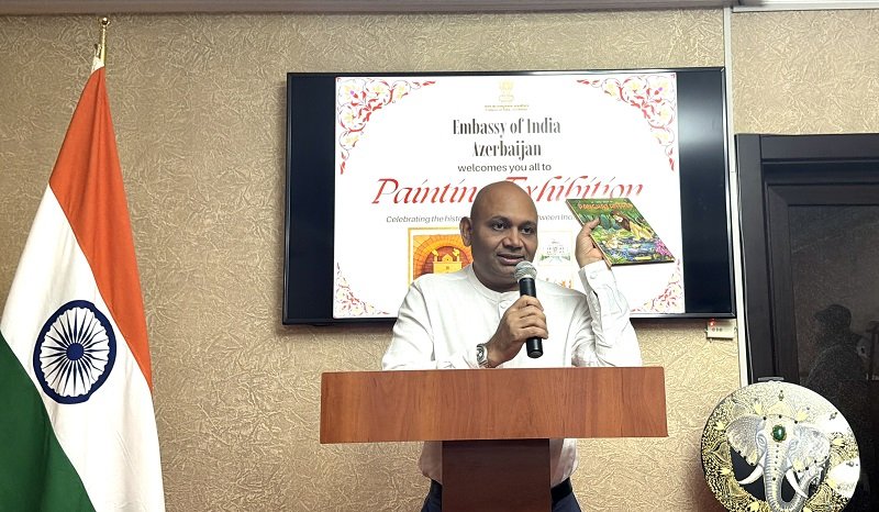 Embassy of India in Azerbaijan Celebrates India–Azerbaijan Cultural Ties through a painting exhibition on Baku’s Fire Temple and a reading from Panchatantra Baku