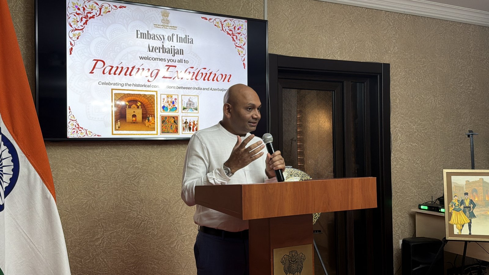 Ambassadors address during the painting exhibition and book reading session- 18.10.2026