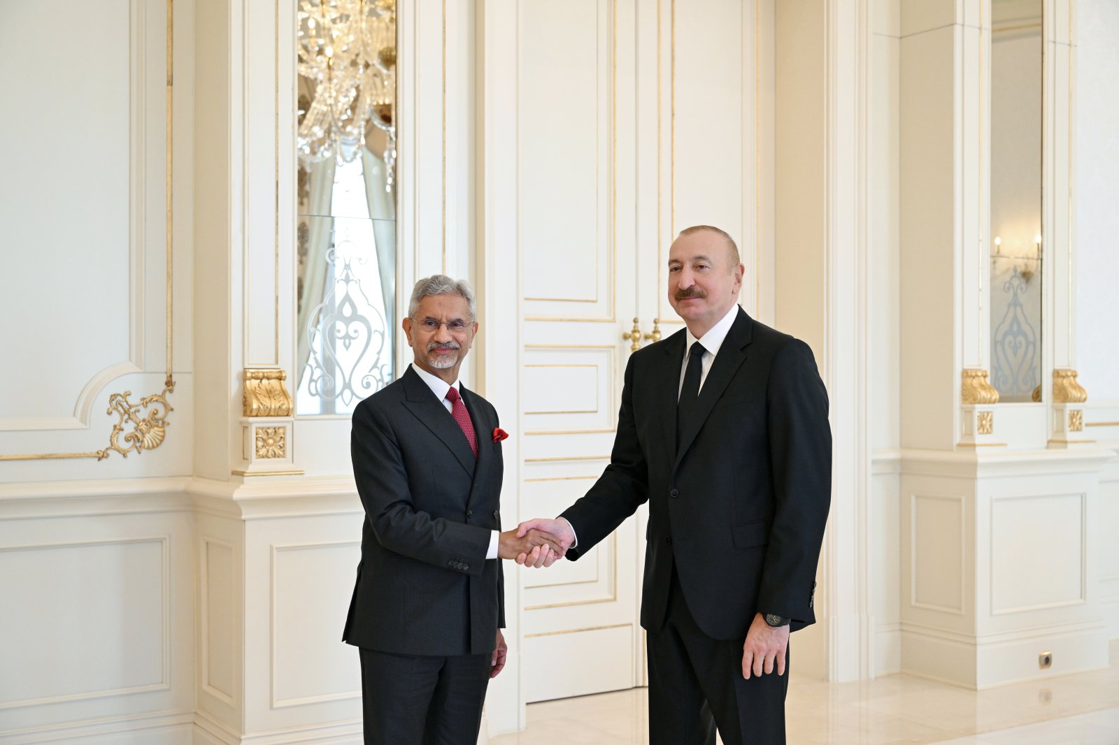 Dr S. Jaishankar, Honble External Affairs Minister of India is received by H.E Mr. Ilham Aliyev, the President of Azerbaijan during his vist to Baku-23.10.2026