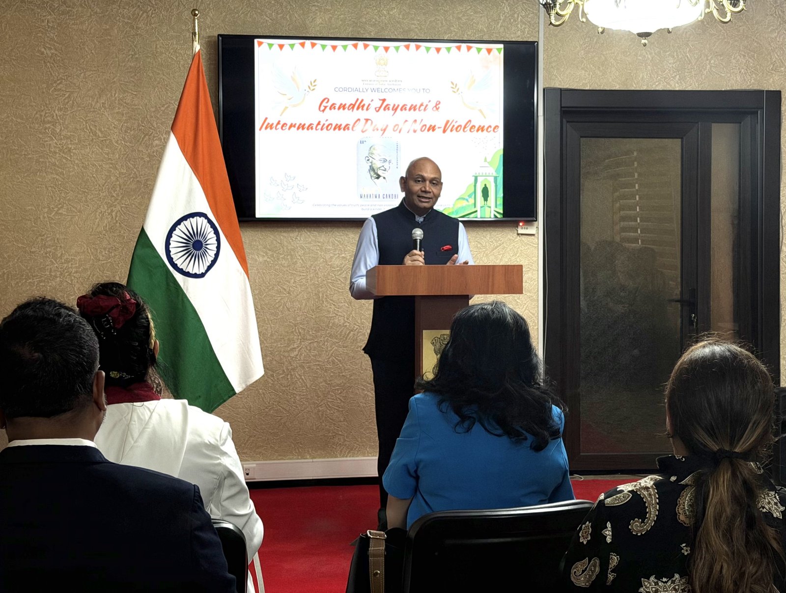 World needs to pay heed to Mahatma Gandhi’s message of non-violence, says Ambassador Abhay Kumar on Gandhi Jayanti and International Day of Non-Violence
