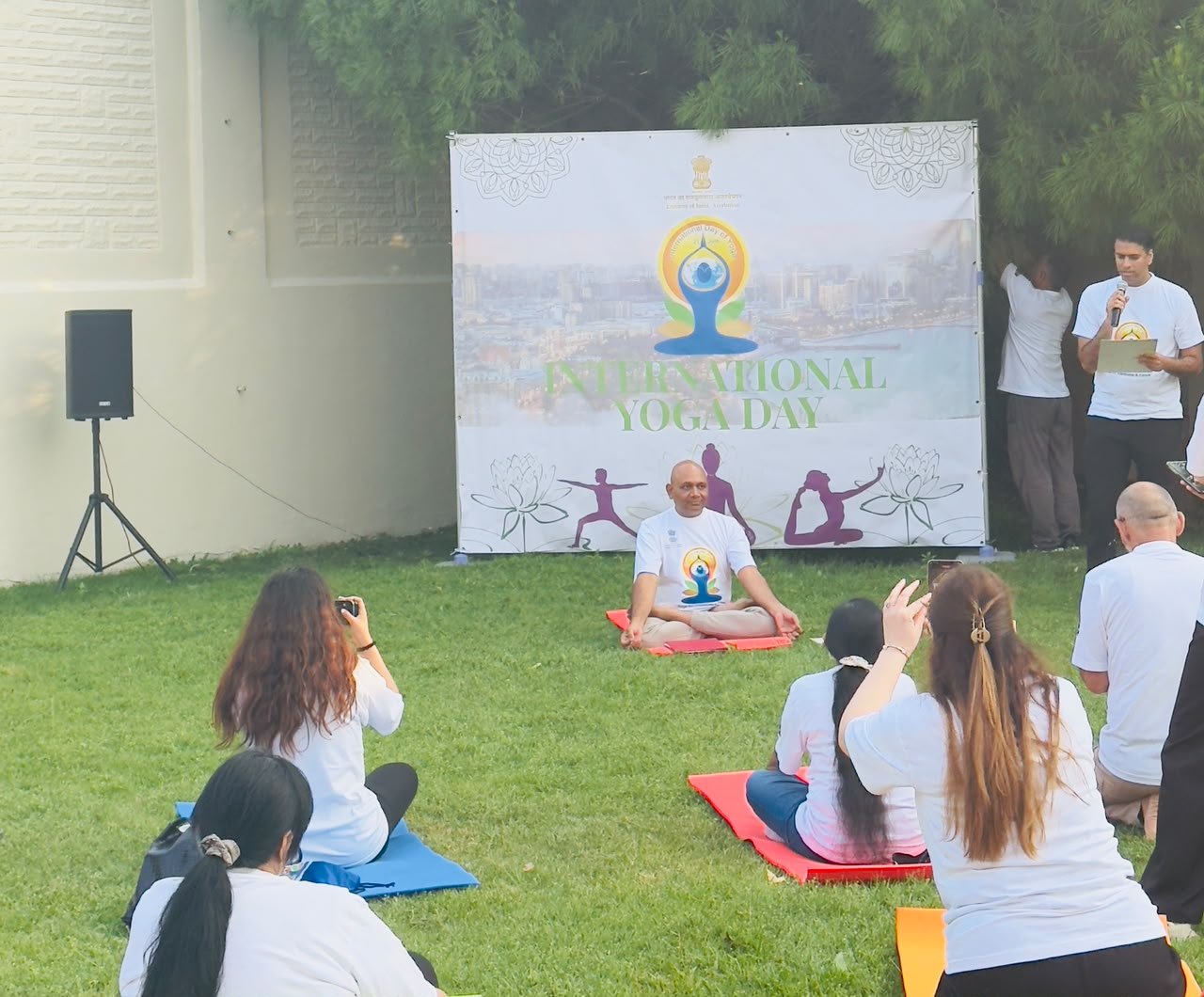 Embassy of India in Baku Conducts a Special Power Yoga Session for the journalists and social media influencers led by Ambassador Abhay Kumar