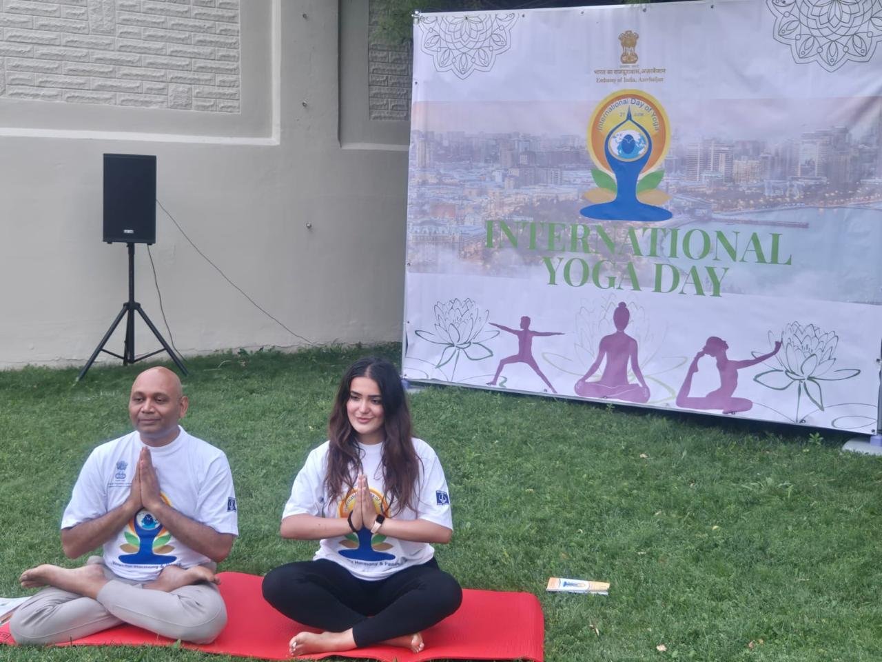 Embassy of India in Baku Conducts a Special Power Yoga Session for the journalists and social media influencers led by Ambassador Abhay Kumar