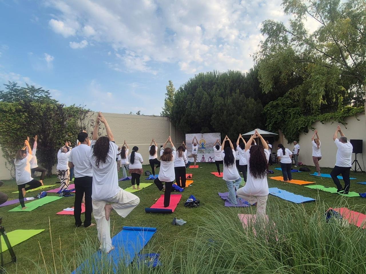 Embassy of India in Baku Conducts a Special Power Yoga Session for the journalists and social media influencers led by Ambassador Abhay Kumar