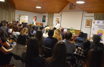 Embassy of India, Baku organized an enlightening session on "Yoga-Therapy: Ancient Tradition and Modern Practice" by Didi Santosh, Senior Raja Yoga Teacher on Monday, 20 May 2019