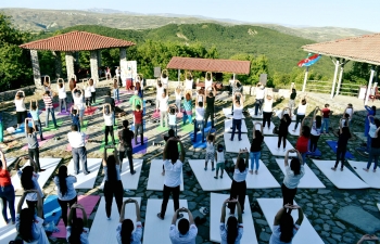 "Yoga in the Lap of Nature - Samakhi".  Embassy of India, Baku in association with Indian Council For Cultural Relations and Yoga Shahi Studio organized a rejuvenating Yoga Session at Samakhi, amidst beautiful landscape.