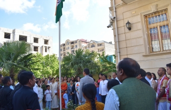 Embassy of India in Baku celebrates 73rd Independence Day of India with Indian community and Friends of India. 