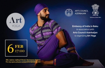 'Art Yoga' session on 6th February 2020 at the Embassy.