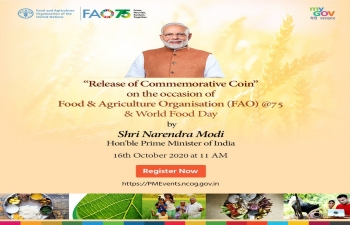 Hon'ble PM to release commemorative coin of Rs 75 denomination to mark the 75th Anniversary of FAO