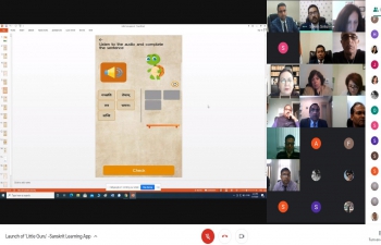 Embassy of India, Baku in collaboration with Azerbaijan University of Languages organized virtual launch of #LittleGuru, the world’s first gamified app for learning #Sanskrit on 07 May 2021.