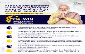 #CoWIN as a Digital Public Good to the World.