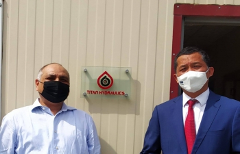 Ambassador visited M/s Titan Hydraulics MMC, an Indian engineering sales and services company in Baku on 03 September 2021 and interacted with its Director and staff on their operations.