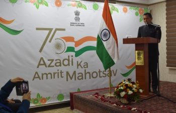 Embassy of India, Baku celebrated the 73rd Republic Day of India with Flag Hoisting at 9:00 AM & reading of Hon'ble President’s speech by Ambassador of India.