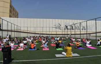 As part of IDY 2022 celebrations in Azerbaijan, Embassy of India, Baku organized a YOGA session at the Republican Velodrome, Baku on 04 June 2022, 3rd of its 12 planned IDY 2022 events.