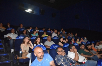 As a part of AKAM@75, Embassy of India, Baku screened a Hindi Bollywood movie "NIL BATTEY SANNATA" with subtitles in Azerbaijani on June 5, 2022 at Cinema Plus in Ganjlik Mall, Baku.