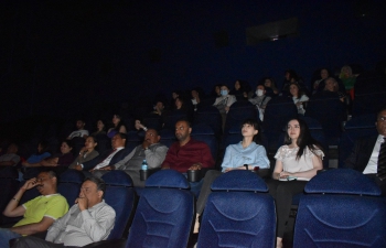 As a part of AKAM@75, Embassy of India, Baku screened a Hindi Bollywood movie "Phillauri" with subtitles in Azerbaijani on June 3 at Cinema Plus in Ganjlik Mall.