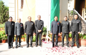 The Embassy celebrated the 76th Independence Day of India. Cd'A Mr. Vinay Kumar hoisted the tricolor, followed by screening of Hon'ble President's message to the nation on the eve of Independence Day. The celebration also included cultural performances by the members of Indian diaspora and friends of India.