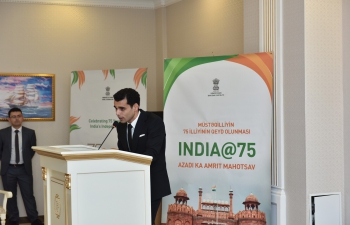 As part of the celebrations of the “Azadi Ka Amrit Mahotsav” on completion of 75 years of India’s Independence, the Embassy of India, Baku organized an event on September 22, 2022, to commemorate the Indian Technical & Economic Cooperation (ITEC) Day 2022. The event was attended by the officials of the Ministry of Foreign Affairs and other Ministries of the Republic of Azerbaijan, ITEC Alumni, heads of Indian community associations & prominent Indians in Azerbaijan and media representatives. In his address, Charge d’Affaires of India Mr. Vinay Kumar underlined the significance of ITEC programme for capacity building of scholars from partner countries including Azerbaijan. 