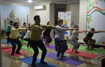  Embassy of India, Baku hosted an official inauguration of the regular Yoga classes on November 1, 2022. The event, held in the Embassy premises, brought together Yoga practitioners and enthusiasts, followers of healthy lifestyle, and lovers of Indian culture.  The inaugural Yoga session was conducted by the well-known Yoga instructor Mr Kanan Mammadov, who has extensive knowledge and experience in teaching Yoga to any person regardless of their experience in Yoga.
