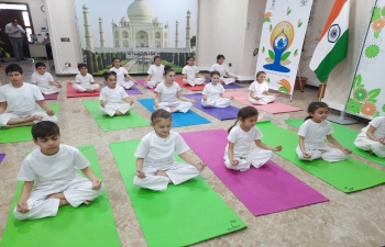 The Embassy of India in Baku in association with the Classical Yoga School, led by Mr. Elchin Guliyev organized a YOGA session for Kids & Youth at 1100 hrs on 09.11.2022 at Embassy premises.