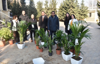 As part of Swachhata Pakhwada during the first forthnight of January, 2023, Embassy organized plantation drive. Charge d' Affairs and other Embassy officials did plantation in Embassy.