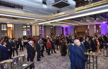The Embassy hosted a reception to celebrate the 74th Republic Day of India on 26 January 2023. More than 200 invitees, including the members of diplomatic corps, Azerbaijani Government Officials / MPs, and prominent members from Indian Diaspora, attended the event. Mr. Fakhraddin Gurbanov, Ambassador-at-Large / Acting Head of the Asia Department of the Azerbaijani Ministry of Foreign Affairs, was the Chief guest. The guests also enjoyed the Indian cultural programme and Indian delicacies served during the event.