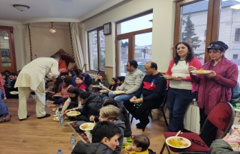 As part of the celebration of 'International Year of Millets-2023', millet dishes were served at the ISKCON Temple, Baku on 12.02.2023. About 125 people enjoyed the millet dishes and expressed curiosity in learning more about how millet items might be utilized in their regular cuisine. They were informed about the benefits of uses of millets and brouchers on millets were also distributed.