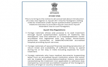  Introduction of Ayush Visa